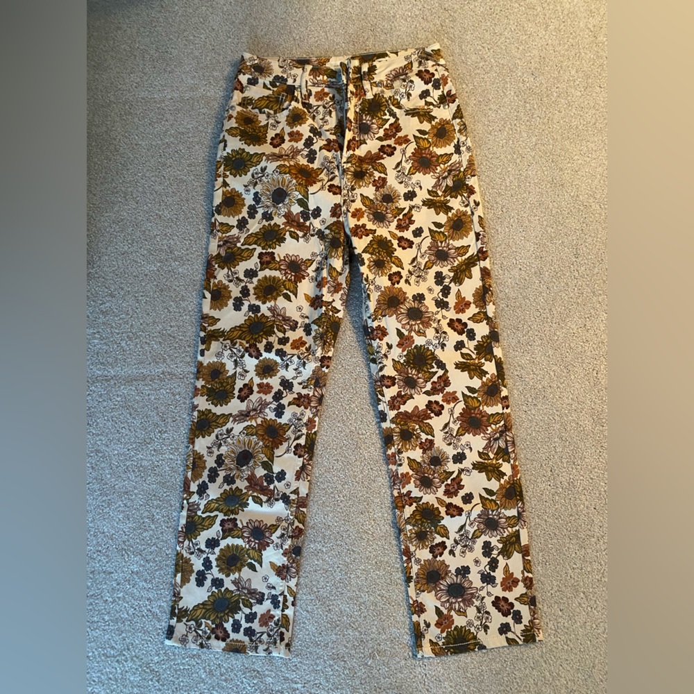 Floral Straight Leg Jeans